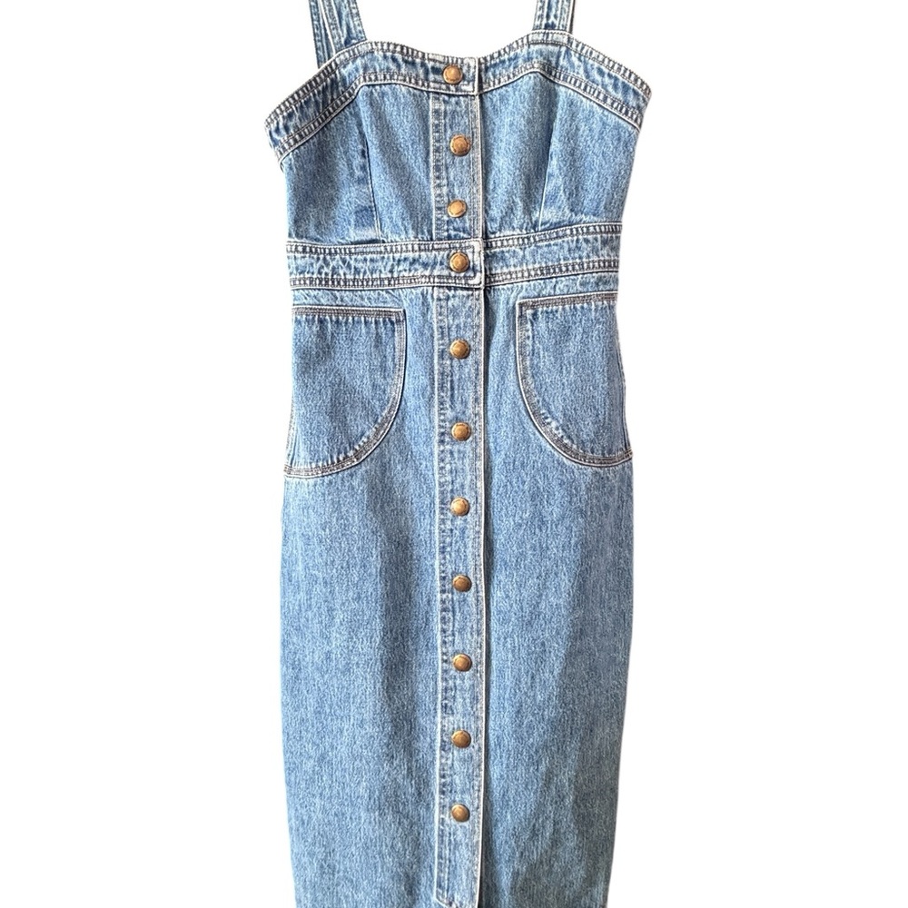 Blue Denim Button-Front Sundress - Picture 6 of 12